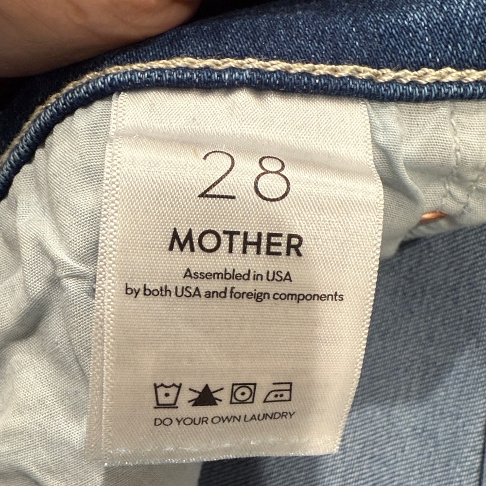 NEW WITHOUT TAGS!!! MOTHER Classic Blue Straight Leg Jeans - Picture 3 of 10